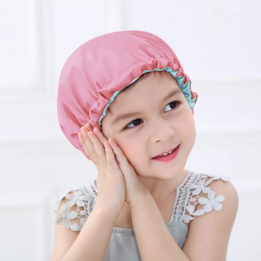 DEMI QUEEN Kid Satin Bonnet Double Layer Sleep Cap...