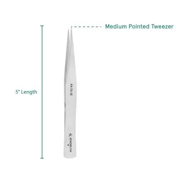 Excelta Tweezer, Medium Pointed Tweezer, Stainless...