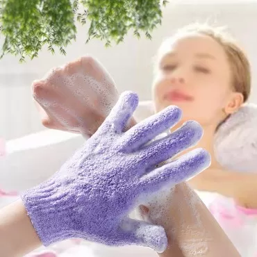 Bath Exfoliating Gloves Nylon Shower Gloves, Bath ...