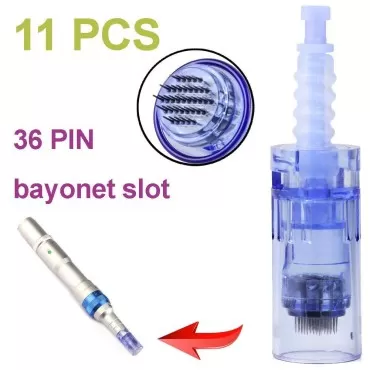 Microneedling Cartridges 36 PIN (11 PCS) Disposable Replacement Parts Compatibility A6