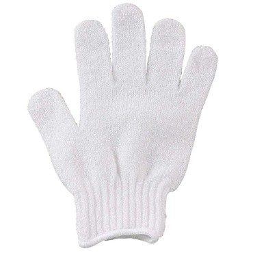 ForPro Premium Exfoliating Gloves for Cosmetic Application and Product Removal, One Size Fits Most, White, 6 Pairs