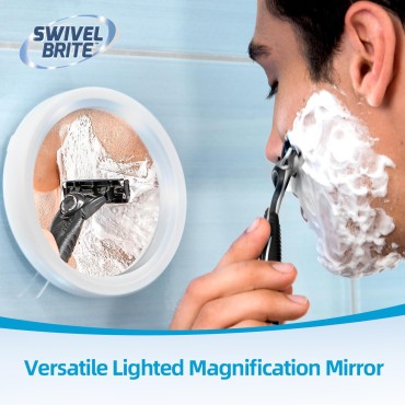 HOMEWELL Swivel Brite Magnifying Mirror with Light...