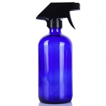 Kingrol 6 Pack Empty Glass Spray Bottles, 16oz Refillable Containers for Essential Oils, Cleaning Products, or Aromatherapy, Cobalt Blue