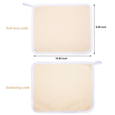 Exfoliating Face and Body Wash Cloths Towel Soft W...