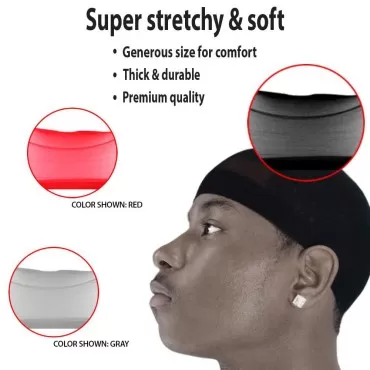 4 Pcs Wave Cap Stocking Caps Stretch Compression L...