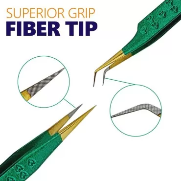 Leenax 2 Pieces Fiber Tip (Anti - Slip) Eyelash Ex...