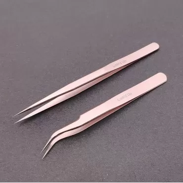 Lash'd Up 2 Pcs Stainless Steel Tweezers for Eyela...
