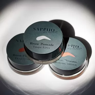 SAPPHO New Paradigm - Organic Brow Pomade | Clean, Vegan, Cruelty-Free Makeup (1 - Taupe Grey)