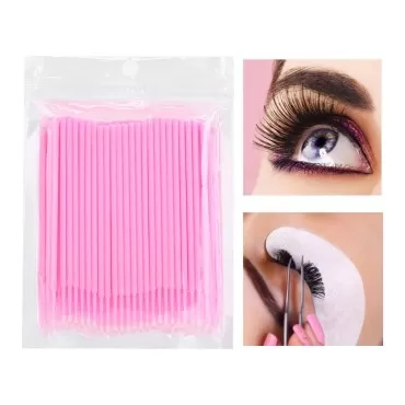 Salmue Disposable Micro Applicator Brush, Cotton Swab Ahesive Tape Kit Extension Grafting Swabs Micro-Brushes Applicators Cotton Swab Ahesive Tape Kit
