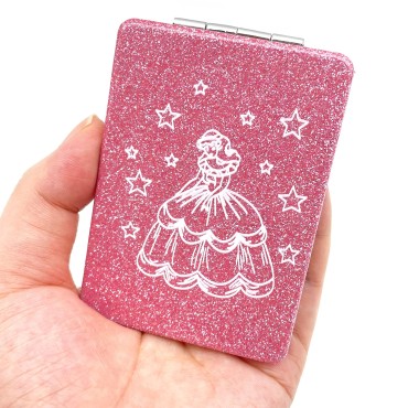12 Pcs Sweet 15 Quinceanera Pink Compact Mirror Sq...