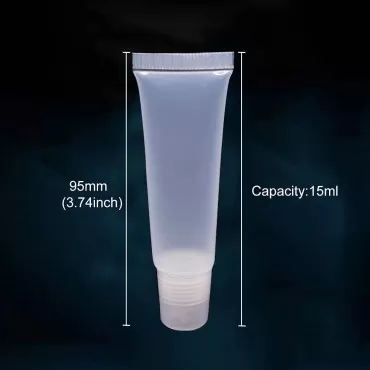 Ewanda store 20PCS 15ml Empty Lip Gloss Balm Tubes Lip Gloss Balm Cosmetic Containers Makeup Accessories Soft Empty Tubes for DIY Makeup