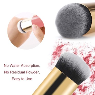 2 Pieces Foundation Brush, Chubby Makeup Brush, Su...