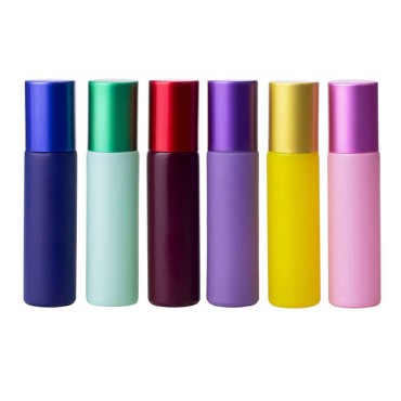 6Pcs 10ml(1/3oz) Travel Portable Leakproof Glass Roll-on Bottles with Steel Roller Balls Essential Oil Massage Roller Bottles Tube Sample Vial Container for Perfume Aromatherapy Oils, 1pc 2 ml Dropper
