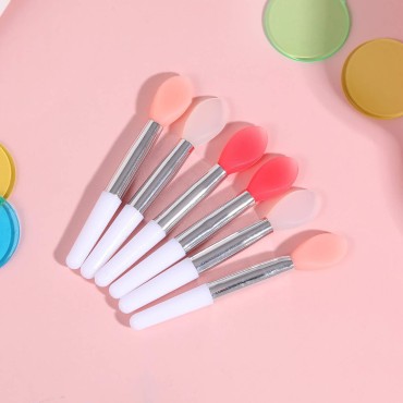 6pcs Silicone Lip Brushes Small Makeup Brushes App...