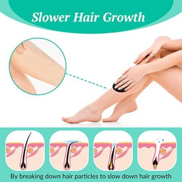 Crystal Hair Eraser,Reusable Crystal Hair Remover Magic Painless Exfoliation Hair Removal Tool, Magic Hair Eraser for Back Arms Legs Fast & Easy Crystal Hair Eraser for Women and Men, Black