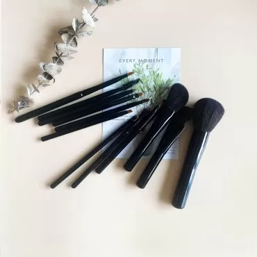 MAGITOCH 12 Professional grade quality brushes Eye Shadow Makeup Brush Pouch Set - Angled Precision Define Brushes Eyeliner Blending Definer Professional concealer shading crease Travel Set Kit with Travel Case Bag (Black)