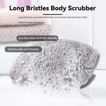 YEADMAL Exfoliating Silicone Body Scrubber Shower ...