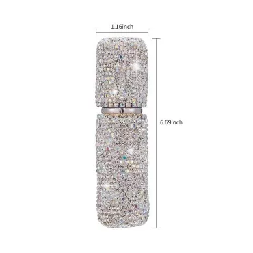 XhuangTech Portable Mini Refillable Perfume Scent Atomizer-Shiny Diamonds Empty Spray Bottle for Traveling and Outgoing of 10ml (Silver)
