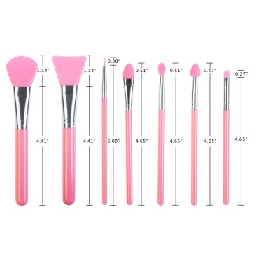 LORMAY 7 Pcs Silicone Brush applicator kit for UV ...
