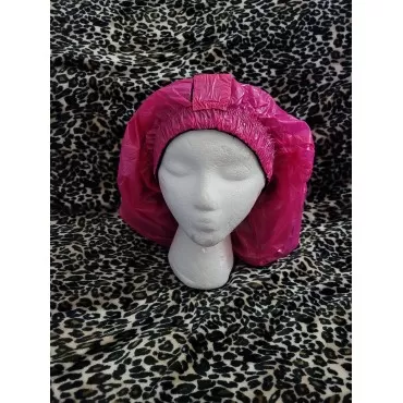 Long Shower Cap Bonnet with Drawstring and Velcro Waterproof Hairstyle Saver Protective Shower Cap for 22 inch Weave Braids Locs (Pink)