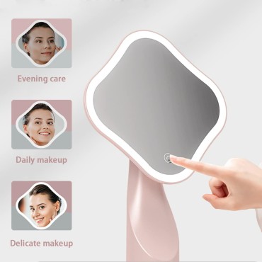 AMERCOT Rechargeable Makeup Vanity Mirror, Portabl...