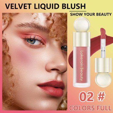 Liquid Blush,Natural Soft Cream Face Blush Matte Cheek Tint,Lightweight,Moisturizing,Waterproof,Long Lasting Face Blush Stick(4#)