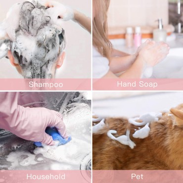 2 OZ Foam Bottle with Gold Pump, Empty Travel Foam...