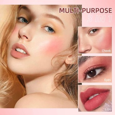 5Pcs Soft Liquid Blush Makeup, Beauty Blush Makeup for Long-Lasting, Smudge Proof, Waterproof, Natural Skin Tint, Moisturizing Face Blush Stick for Cheek
