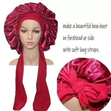 Extra Large Satin Bonnet Hair Bonnets for Sleeping...