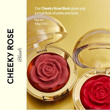 Winky Lux Cheeky Rose, Cream Blush for Cheeks, Flo...