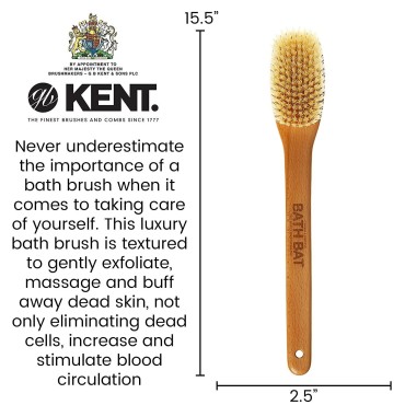 Kent FD5 Beechwood Wood Long Handle Shower Bath Bo...