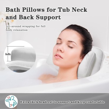 Full Body Bath Pillow, Spa Bath Pillows for Tub Ne...
