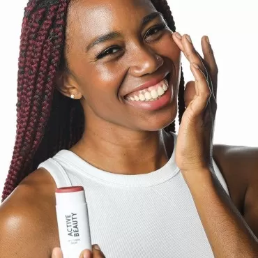LIQUE Active Lip & Cheek Balm Makeup Stick, Lightweight & Hydrating, Sheer Color with Buildable Coverage, Natural-Looking, Dewy Finish, Vegan Formula, Brilliant, 0.49 Oz.…