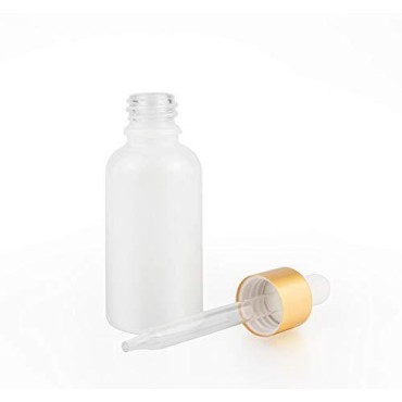 2 Pack 100ml/3.4 Oz,White Frosted Glass Dropper Bo...