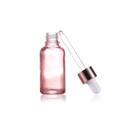 12 Pack,1 Oz Pink Glass Dropper Bottle for Essenti...