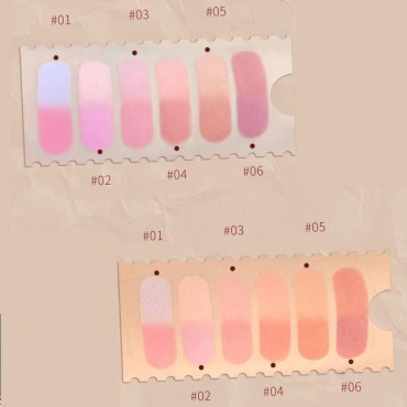 1 PC Amazing Show Gradient Color Blush Soft Focus Blusher Matte Blusher Powder, Creamy Blusher Cheek Color Palette (02#)
