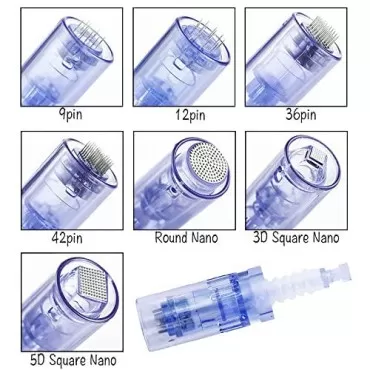 Met You™ Disposable Microneedling Pen Replacement Cartridges - Fit for Dr.pen Ultima A6 (36 Pins, Blue 0.25mm 50pcs)