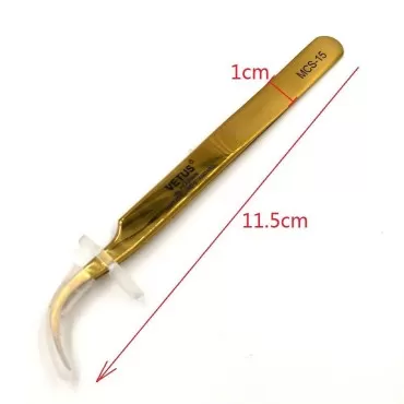 Vetus MCS Makeups Tweezers for Beauty Eyelashes Grip Picking Selection Works (MCS-15)