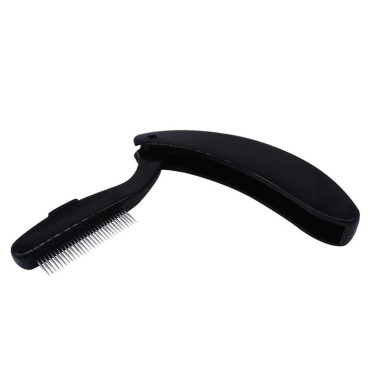 1 Pcs Foldable Stainless Steel Teeth Lash Comb Eyebrow Shaper Mascara Comb Eyebrow Comb Makeup Tools(Black) by ASTRQLE