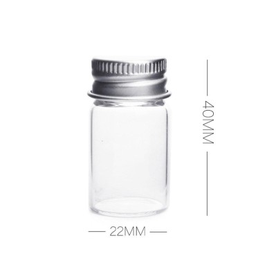 10Pcs/7ML Empty Sample Glass Bottles Jars Vials Ca...