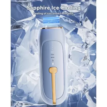 Sapphire Ice Cooling System for Women and Men, LUBEX Laser Hair Removal for Women Permanent, Painless IPL hair removal Device for Whole Body at Home Use-DT003