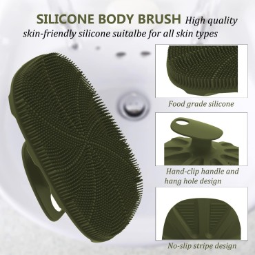 YEADMAL Exfoliating Silicone Body Scrubber for Men...