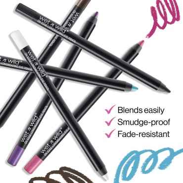 wet n wild Eyeliner Pencil On Edge Longwearing Eye Liner, Long Lasting, Smudge Proof, Fade Resistant, Highly Pigmented, Creamy Smooth Soft Gliding, Shock Therapy, Pink