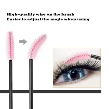 100 Disposable Eyelash Brushes, Applicator Eyebrow...