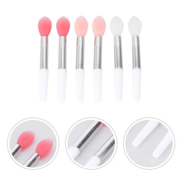 Lurrose 6pcs Silicone Lip Brushes Portable Single ...