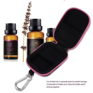 Essential Oil Carrying Case, Portable Mini Travel Essential Oil Storage Bag Organizer For Travel Cases Makeup-Travel-Cases-And-Holders Storage Bag Holds 6 5ML Bottles