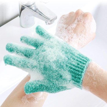 Exfoliating Gloves, 14 Pcs Shower Gloves, Bath Glo...