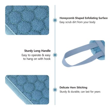 Double Side Back Scrubber for Shower - Body Exfoliator Deep Clean Washer for Men and Women - Deep Clean, Invigorate Your Skin