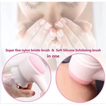 detaiyirongshangmao Set of 16pcs Facial Tool Double-sided silica gel cleansing brush, Face Mask Mixing Bowl Set with Makeup Sponge Multicolor