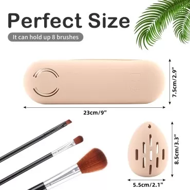 Azmoncy Large Silicone Makeup Brush Holder and Mak...